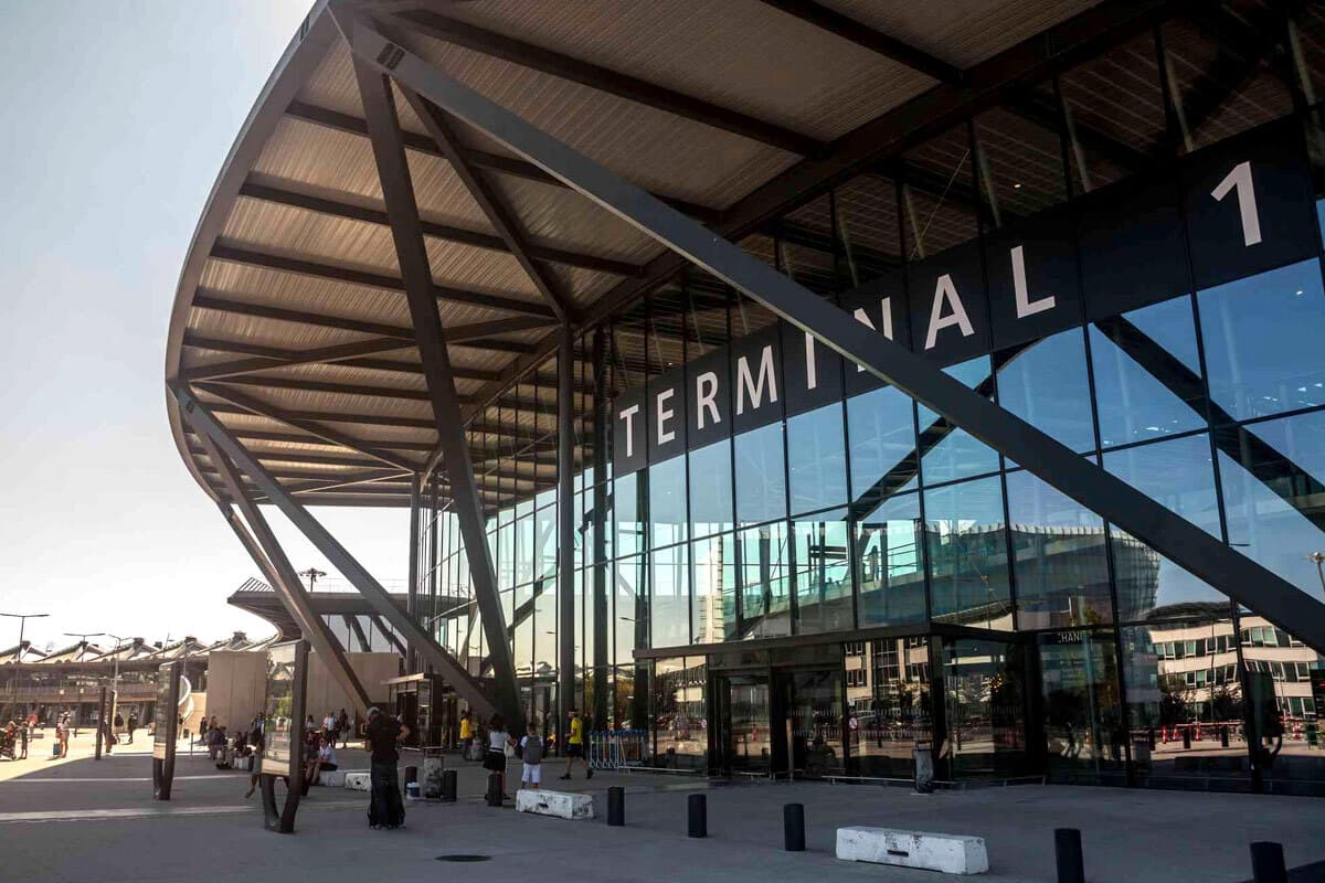Aerial view of Geneva Airport