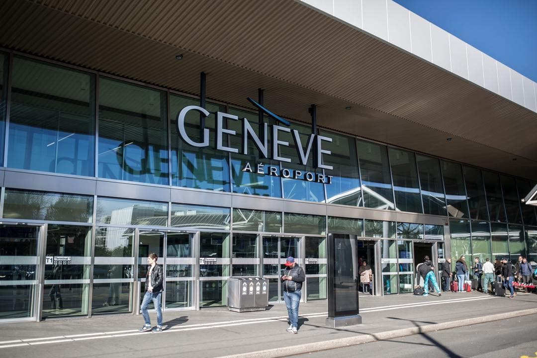 Aerial view of Geneva Airport